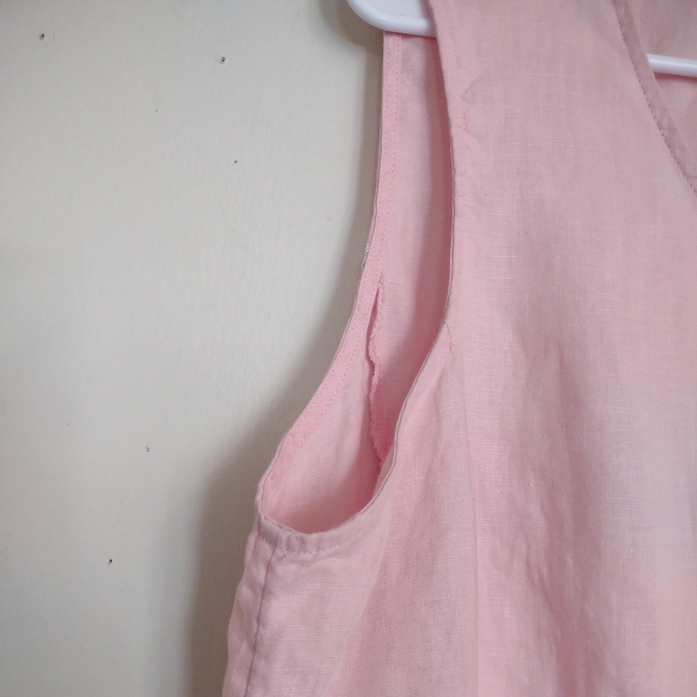 J Jill Women's Pink Linen Sleeveless Tank Top - Picture 3 of 10